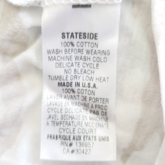 STATESIDE camo print swing tee semi sheer asymmetrical cotton tshirt Size XS NEW - Picture 7 of 8